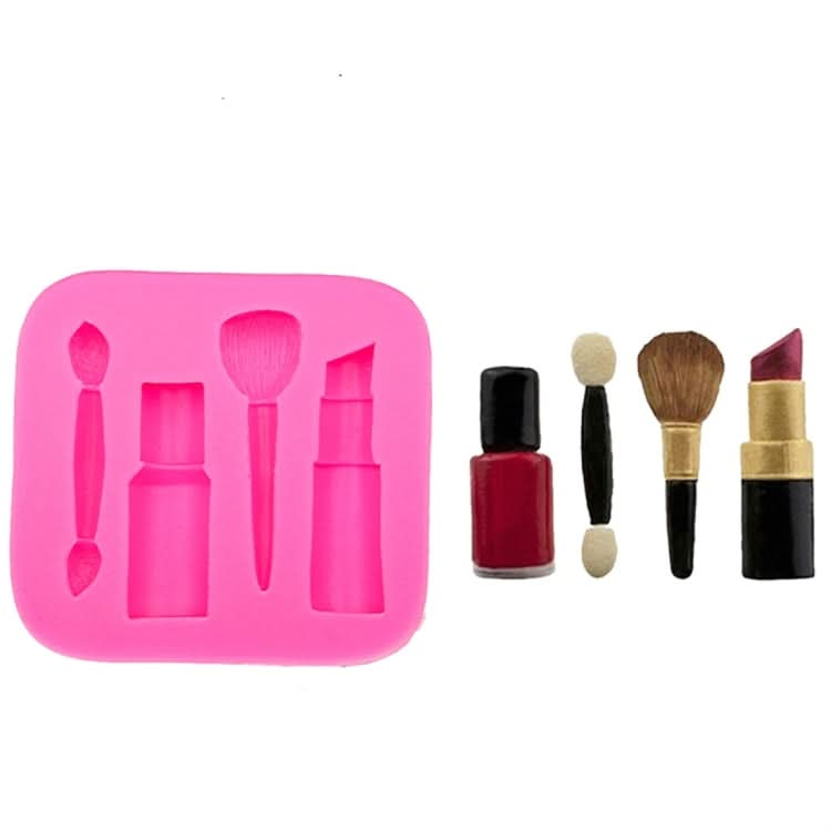 2 PCS Lipstick Eyebrow Pencil Makeup Tool Shape Silicone Fondant Cake Mold Chocolate Mold Clay Mold-Reluova