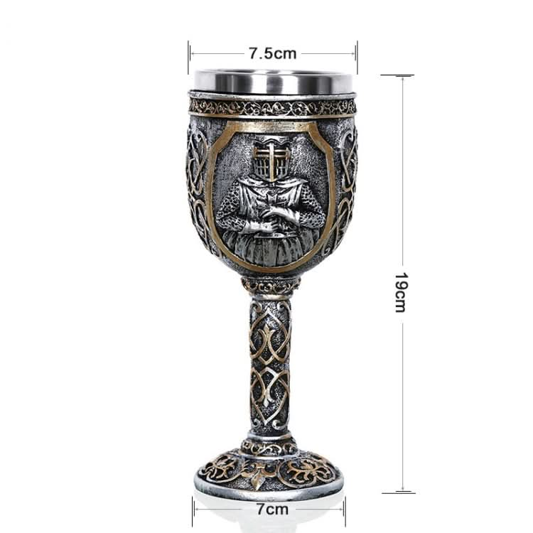 3D Viking Skull Coffee Beer Mug Skull Mug Beer Wine Drink Gift Stainless Steel Knight Decorative Cup for Men-Reluova