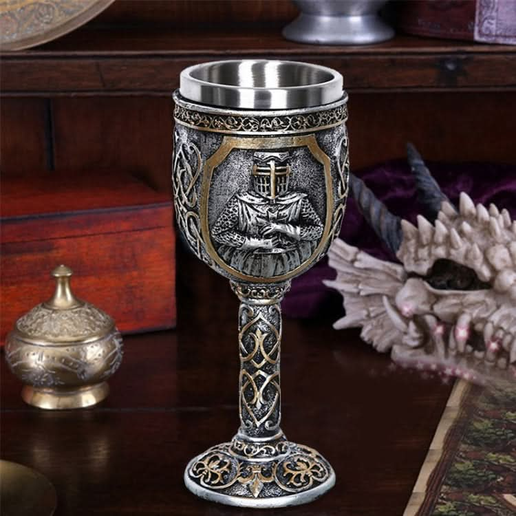 3D Viking Skull Coffee Beer Mug Skull Mug Beer Wine Drink Gift Stainless Steel Knight Decorative Cup for Men-Reluova