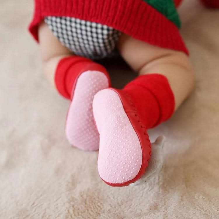 Thicken Baby Toddler Shoes Socks Children Cartoon Doll Christmas Terry Skin Socks Reluova