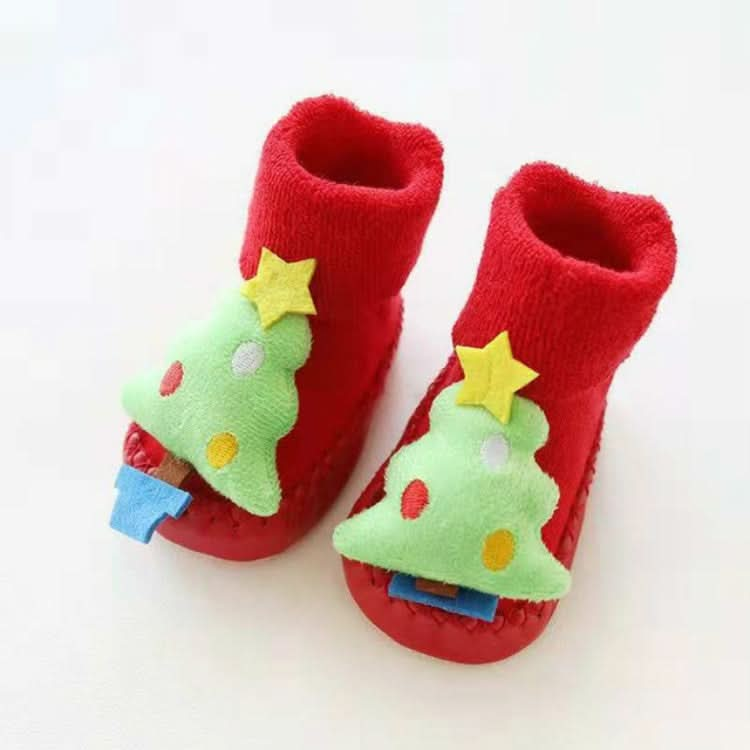 Thicken Baby Toddler Shoes Socks Children Cartoon Doll Christmas Terry Skin Socks Reluova