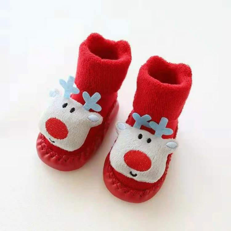 Thicken Baby Toddler Shoes Socks Children Cartoon Doll Christmas Terry Skin Socks Reluova