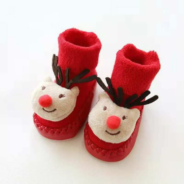 Thicken Baby Toddler Shoes Socks Children Cartoon Doll Christmas Terry Skin Socks Reluova