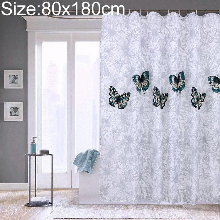 Butterfly Waterproof Polyester Shower Washable Bathroom Curtains My Store