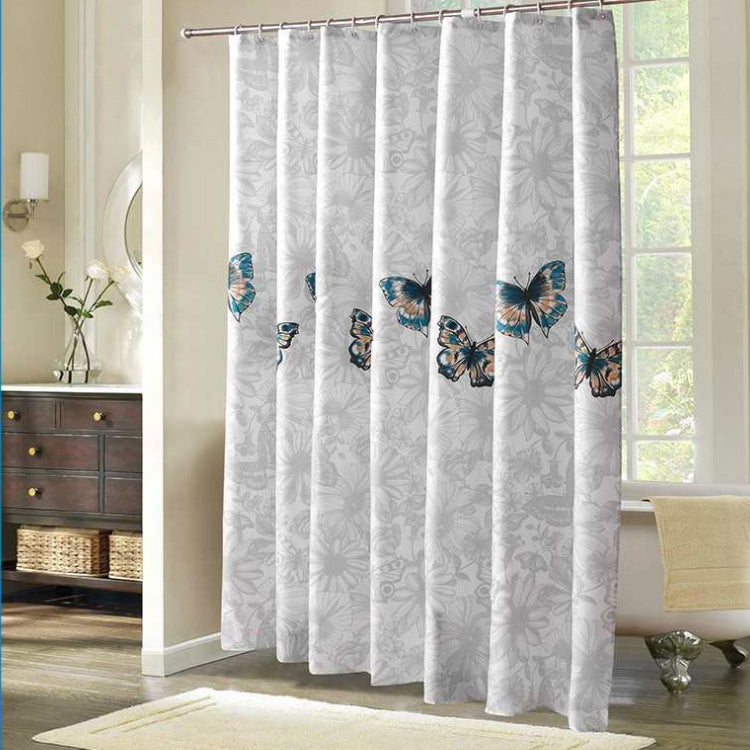 Butterfly Waterproof Polyester Shower Washable Bathroom Curtains My Store