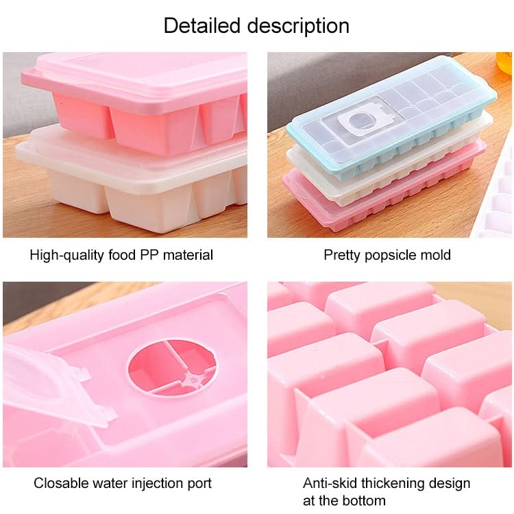 Candy Color Creative Ice Cream Ice Lattice Ice Cube Mold with Lid - Reluova