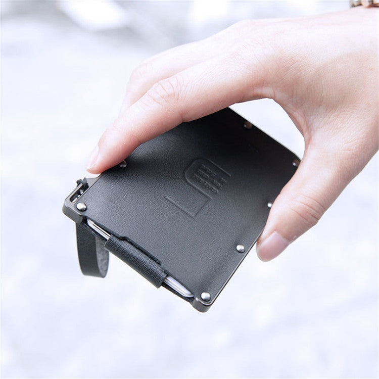 Portable Ultra-thin Card Holder Pull-out Design Invisible Personalized Card Holder My Store