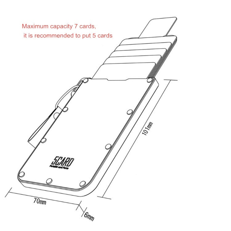 Portable Ultra-thin Card Holder Pull-out Design Invisible Personalized Card Holder My Store