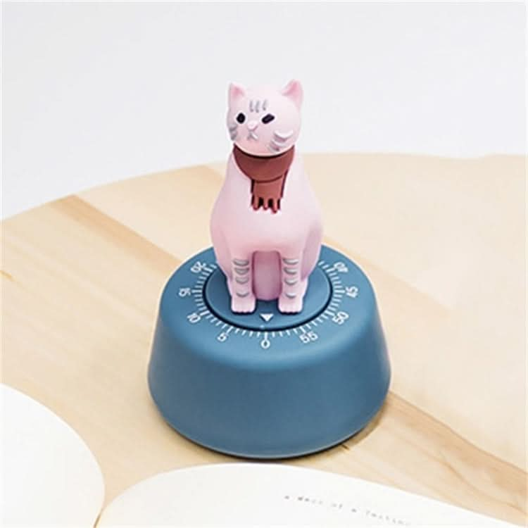 Cartoon Cat Shape Countdown Timer Student Learning Time Manager Kitchen Timer Mechanical Reminder - Reluova