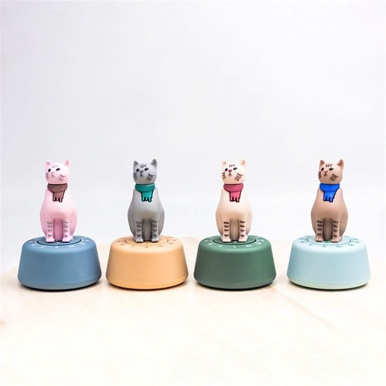 Cartoon Cat Shape Countdown Timer Student Learning Time Manager Kitchen Timer Mechanical Reminder - Reluova