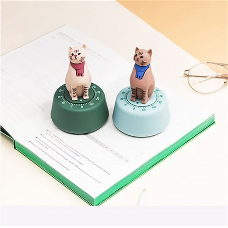 Cartoon Cat Shape Countdown Timer Student Learning Time Manager Kitchen Timer Mechanical Reminder - Reluova