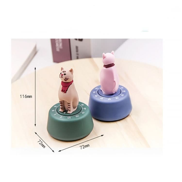 Cartoon Cat Shape Countdown Timer Student Learning Time Manager Kitchen Timer Mechanical Reminder - Reluova