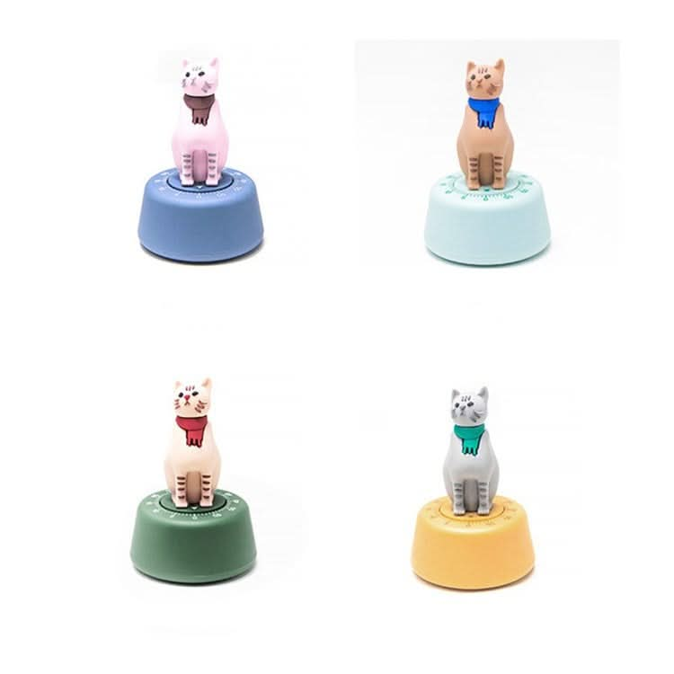 Cartoon Cat Shape Countdown Timer Student Learning Time Manager Kitchen Timer Mechanical Reminder - Reluova