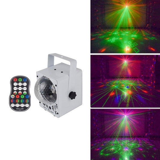 18W 60 Kinds of Pattern Crystal Magic Ball Laser Lights Household LED Colorful Starry Sky Projection Lights Voice-activated Stage Lights