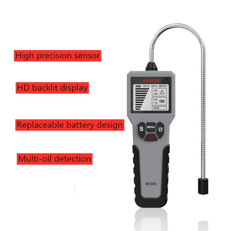 YAWOA BF200 Intelligent Brake Fluid Detector Brake Fluid Detection Pen Brake Fluid Moisture Detector