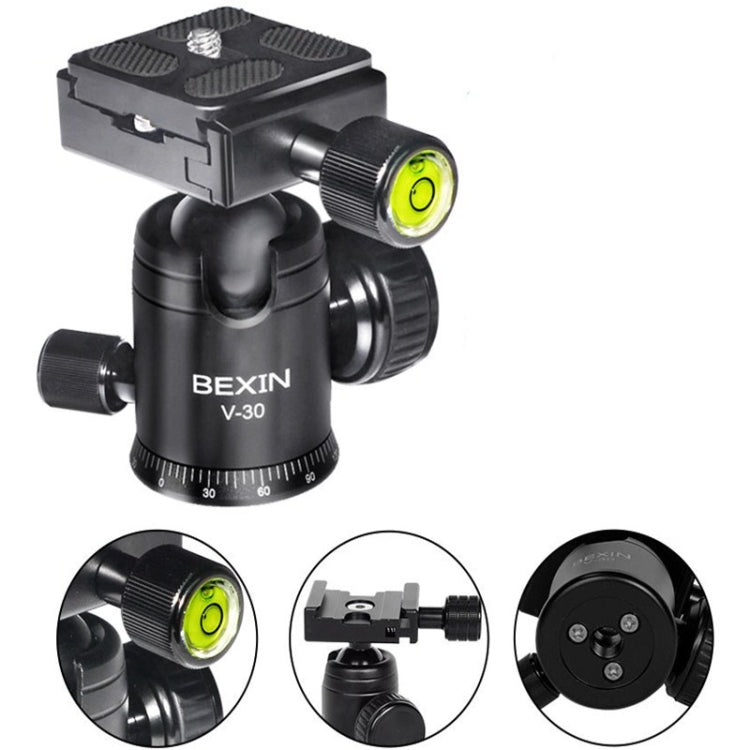 BEXIN 360 Degree Rotation Aluminum Alloy Tripod 30mm Ball Head with Quick Release Plate My Store