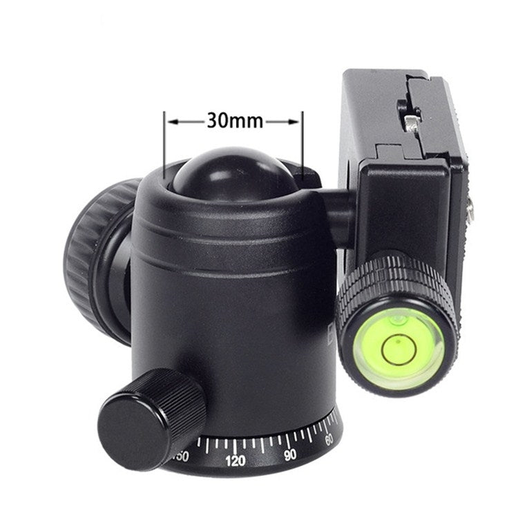 BEXIN 360 Degree Rotation Aluminum Alloy Tripod 30mm Ball Head with Quick Release Plate