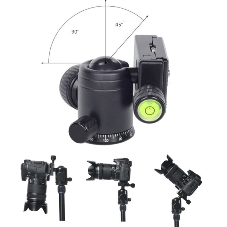 BEXIN 360 Degree Rotation Aluminum Alloy Tripod 30mm Ball Head with Quick Release Plate