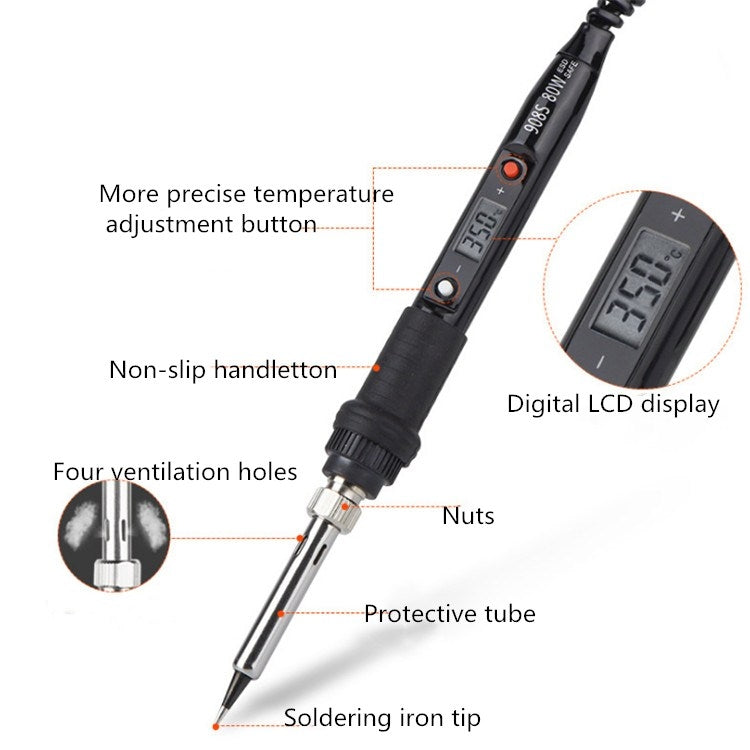 908S 80W LCD Thermostat Soldering Iron Constant Temperature Soldering Iron My Store