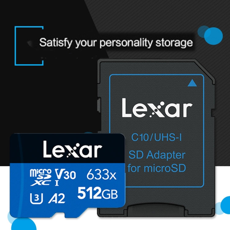 Lexar 633x 512GB High-speed Flash Memory Card Sports Camera Mobile Phone TF Car Driving Recorder Memory Card My Store