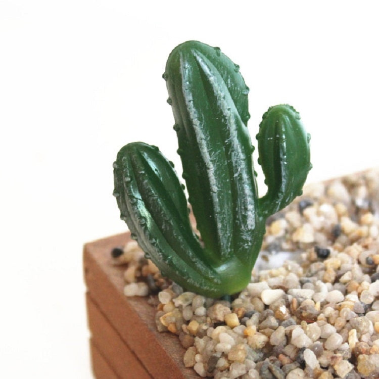 2 PCS Artificial Mini Cactus Garden Landscape Home Office Decoration-Reluova