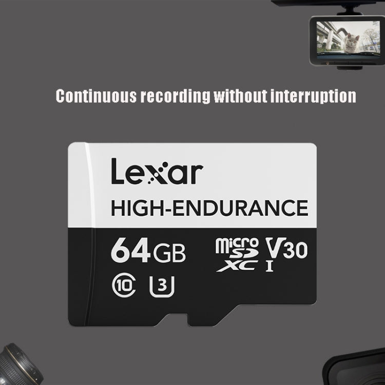 Lexar MicroSDHC 64GB High-endurance Memory Card Driving Recorder Security Monitoring TF Card Video Card My Store