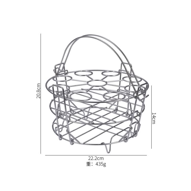 Stainless Steel Steamer Kitchen Steamed Eggs Steamed Multi-function Steam Rack - Reluova