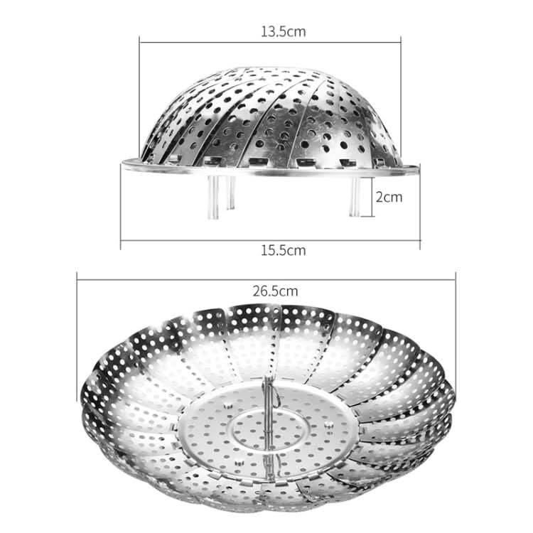 Stainless Steel Folding Retractable Lotus Steamer Tray - Reluova