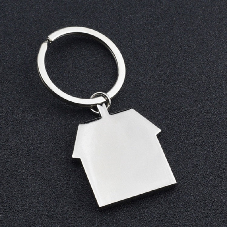 2 PCS Personalized Metal Keychain Creative House Pendant