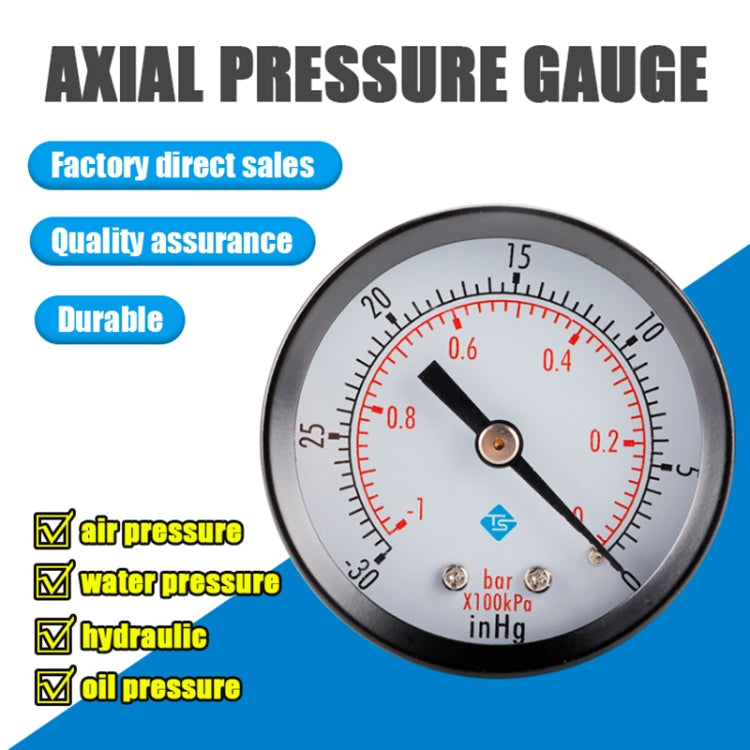 Double Scale Vacuum Mini Shockproof Pressure Gauge