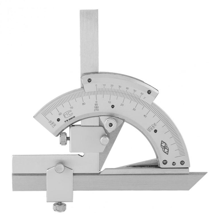 High Carbon Steel Non-parallax Trimmer Protractor Angle Measuring Ruler My Store