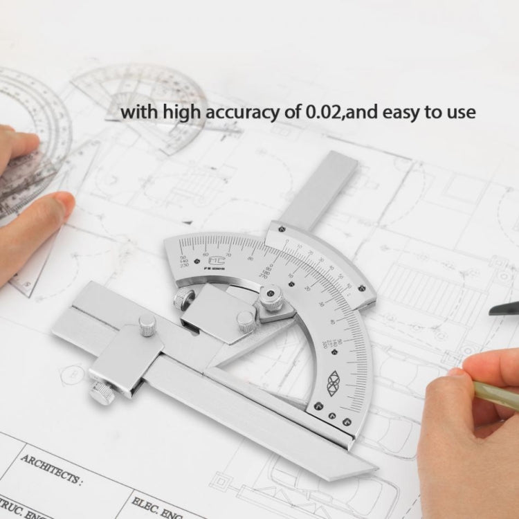 High Carbon Steel Non-parallax Trimmer Protractor Angle Measuring Ruler My Store