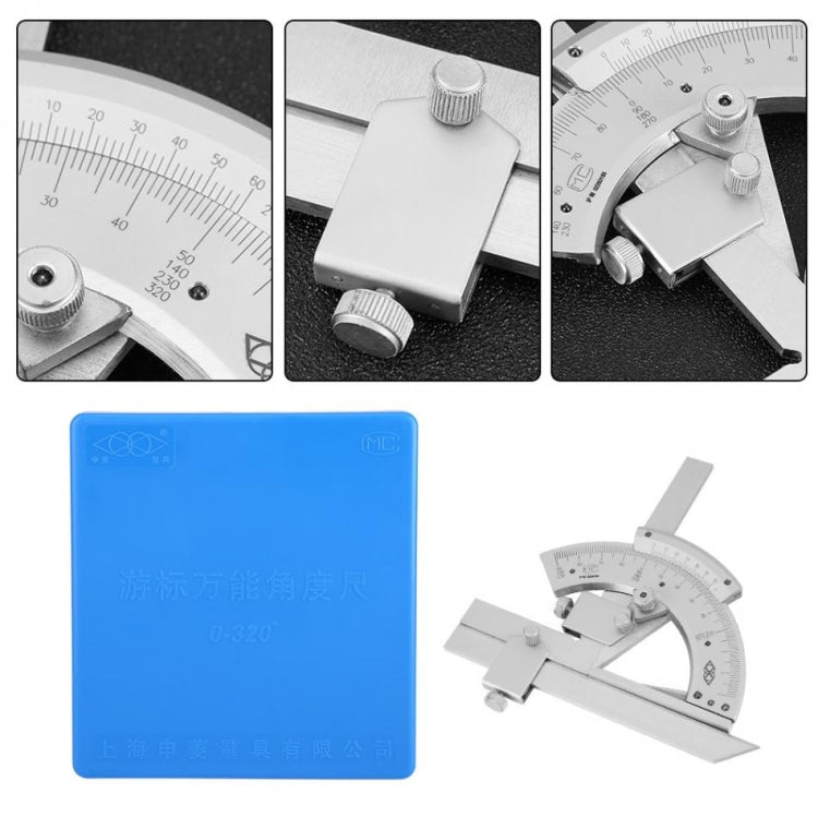 High Carbon Steel Non-parallax Trimmer Protractor Angle Measuring Ruler My Store