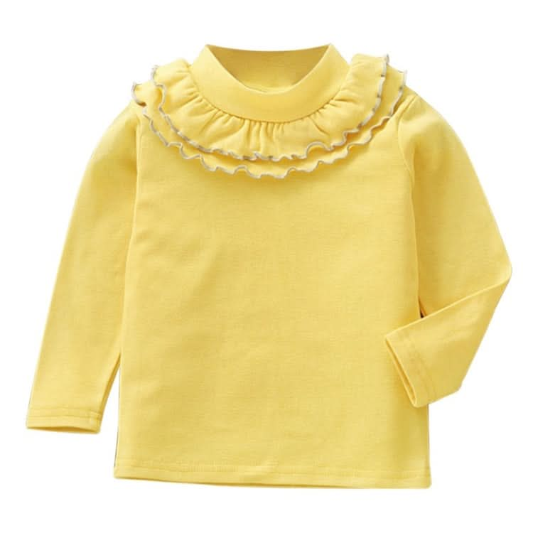 Spring Girls Solid Color Lace Round Neck Bottoming Shirt Children Clothing Reluova