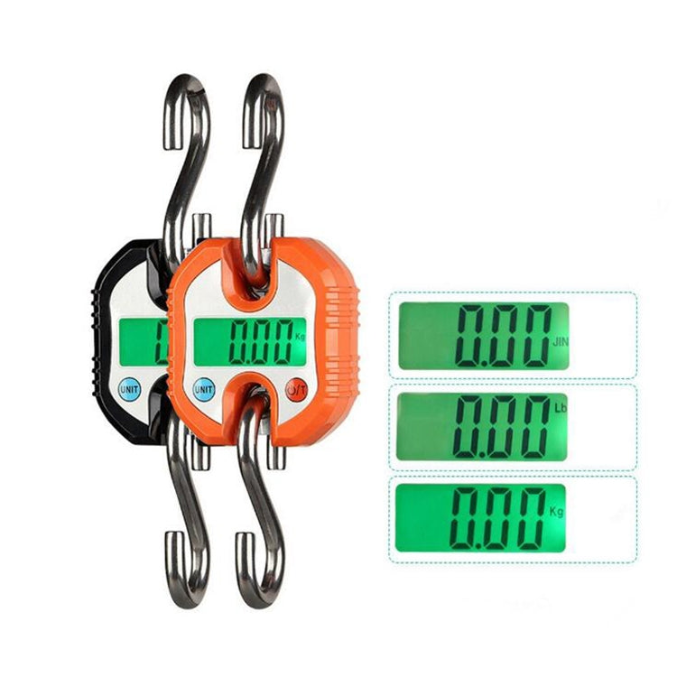 150kg Mini Portable Heavy Duty Electronic Digital Stainless Steel Hook Scale, Random Color Delivery