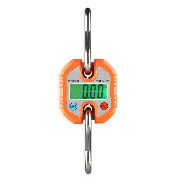 150kg Mini Portable Heavy Duty Electronic Digital Stainless Steel Hook Scale, Random Color Delivery