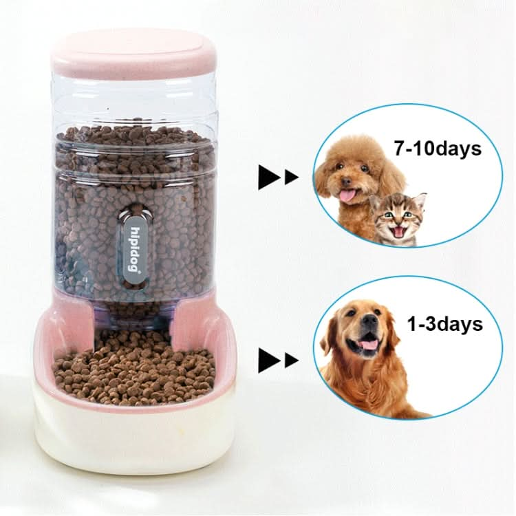 3.8L Grain Storage Bucket Cat Automatic Pet Feeder Water Dispenser, Style:Drinking Fountain(Green)-Reluova