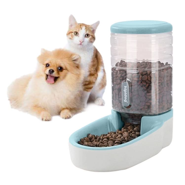 3.8L Grain Storage Bucket Cat Automatic Pet Feeder Water Dispenser, Style:Food Bowl(Blue)-Reluova