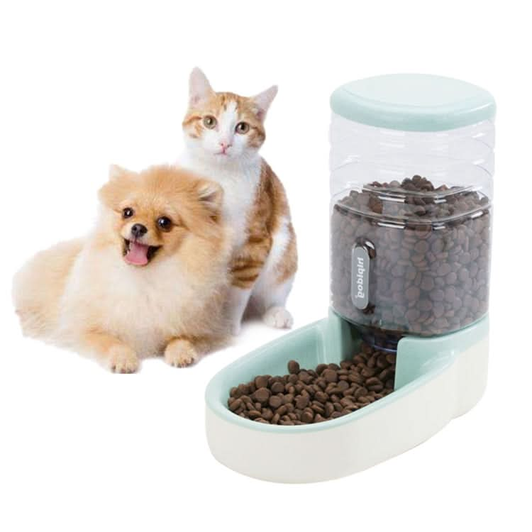 3.8L Grain Storage Bucket Cat Automatic Pet Feeder Water Dispenser, Style:Food Bowl(Green)-Reluova