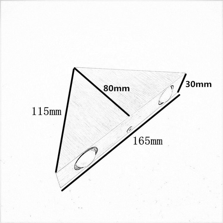 3W Aluminum Triangle Wall Lamp Home Lighting Indoor Outdoor Decoration Light, AC 85-265V My Store