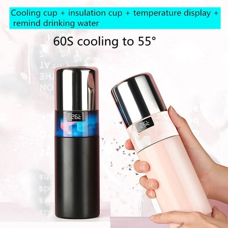 Creative Intelligent USB Rechargeable Cold Warm Cup Cool 55 Degrees Vacuum Flask With Handle 316 Stainless Steel Smart Water Cup - Reluova