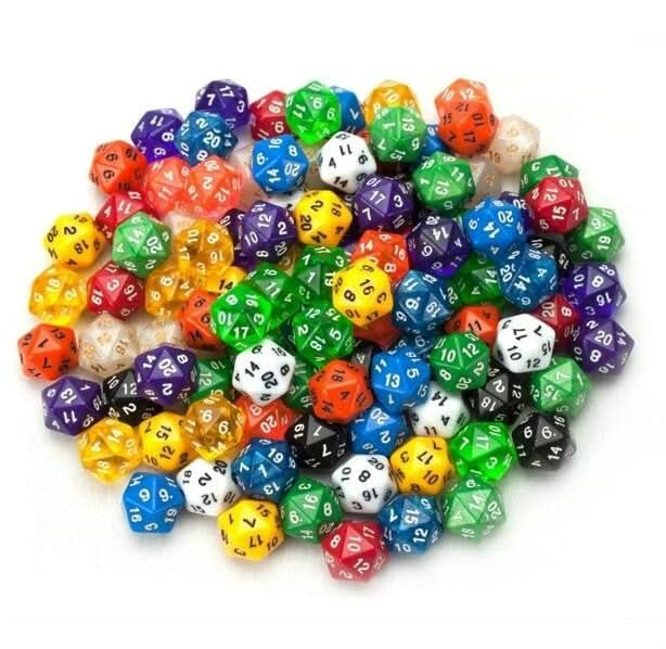 50 PCS Polyhedron Outdoor Bar Family Party Game Dice Board Game Accessories Reluova