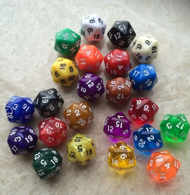 50 PCS Polyhedron Outdoor Bar Family Party Game Dice Board Game Accessories Reluova