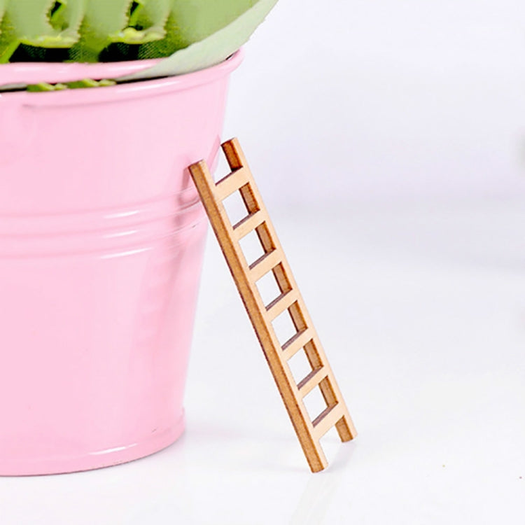 5pcs Simulation Ladder Decoration Wooden Staircase Corridor Micro Landscape Succulent Potted DIY Decorations My Store