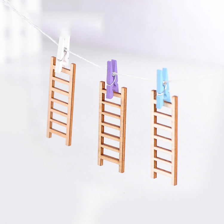 5pcs Simulation Ladder Decoration Wooden Staircase Corridor Micro Landscape Succulent Potted DIY Decorations My Store