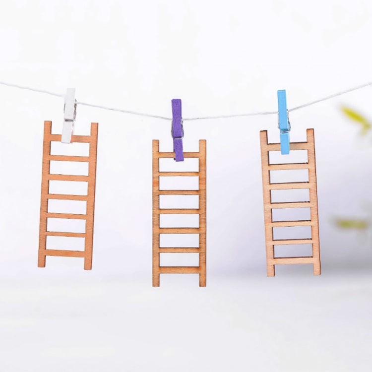 5pcs Simulation Ladder Decoration Wooden Staircase Corridor Micro Landscape Succulent Potted DIY Decorations My Store