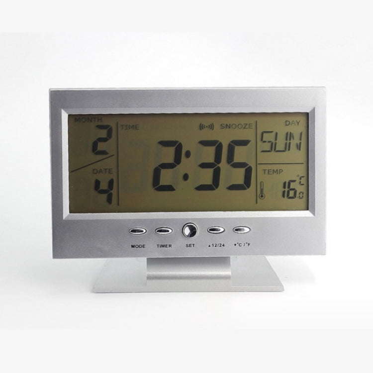 Large Screen Electronic Clock Smart Mute Luminous Clock with Thermometer My Store