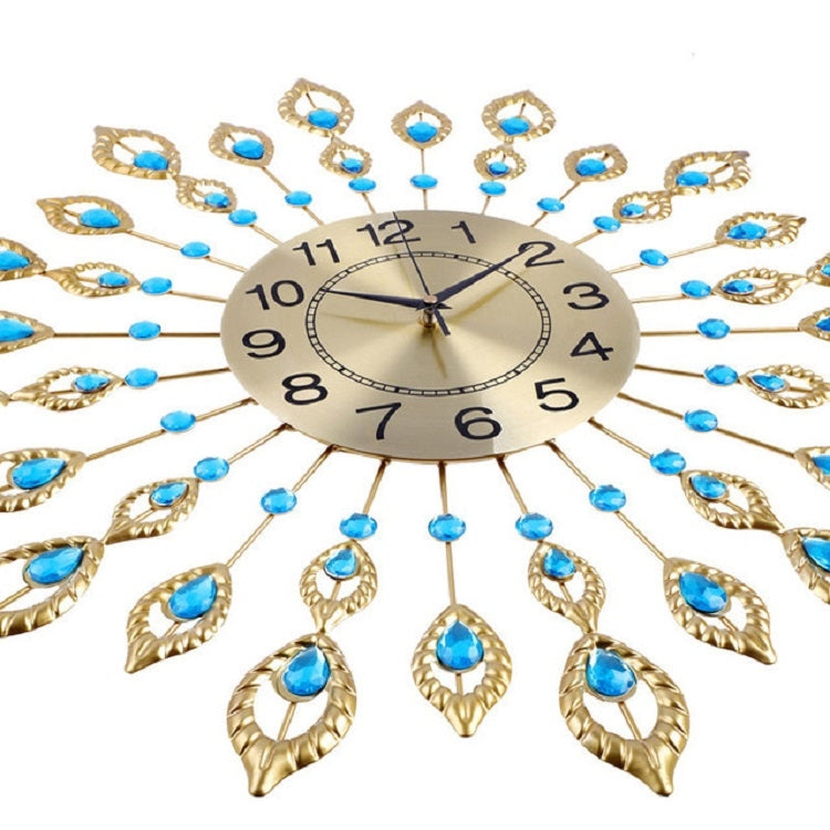 Creative Peacock Wall Clock Personality Mute Living Room Decoration Clock