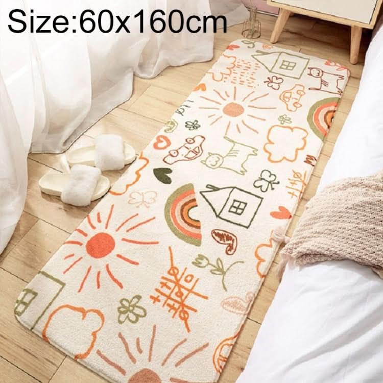 Home Bedroom Carpet Strip Room Bedside Lamb Cashmere Non-slip Mat Reluova