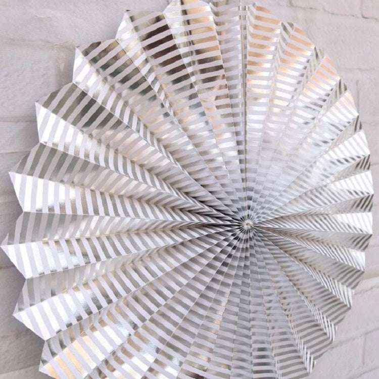 2 Sets Bronzing Paper Fan Flower Set Birthday Holiday Wedding Party Decoration-Reluova